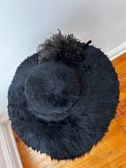 Early 1900’s Black Fur Felt Picture Hat