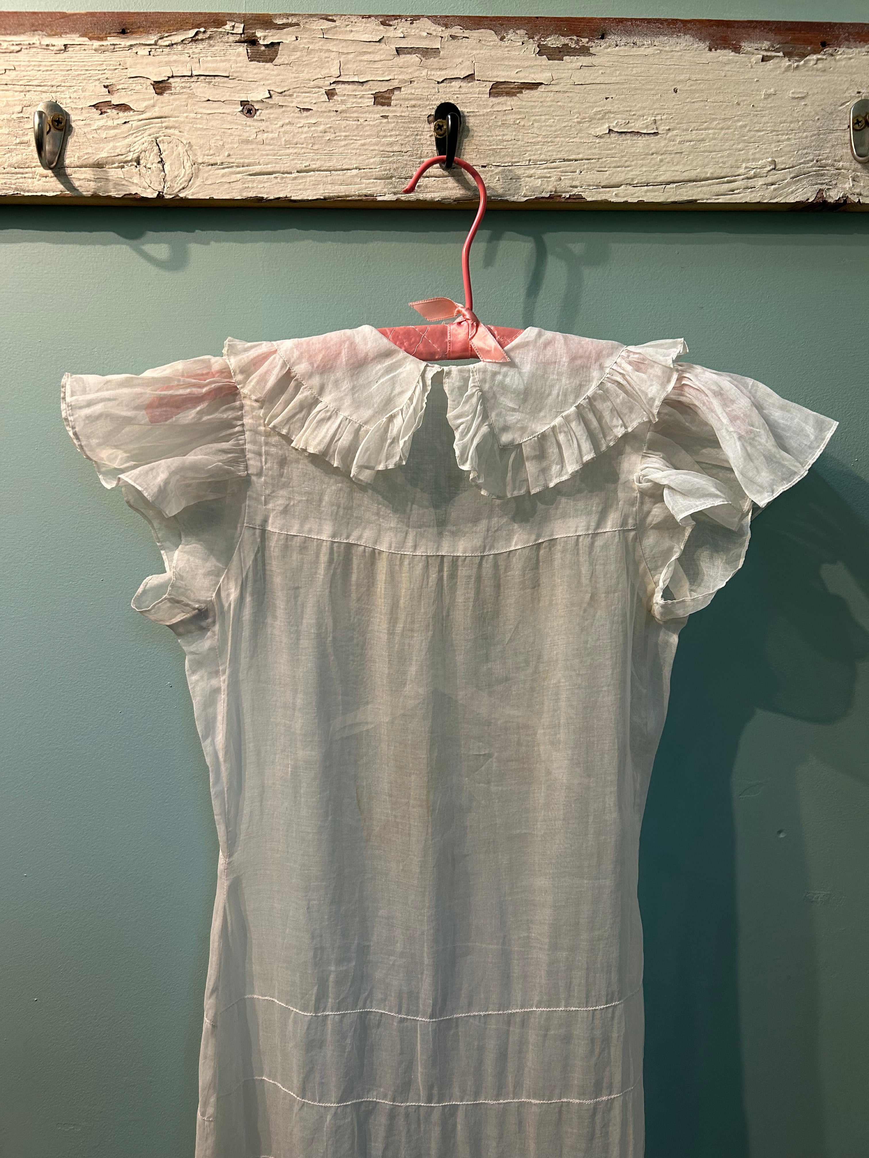 Sheer White Organza 1930’s Dress