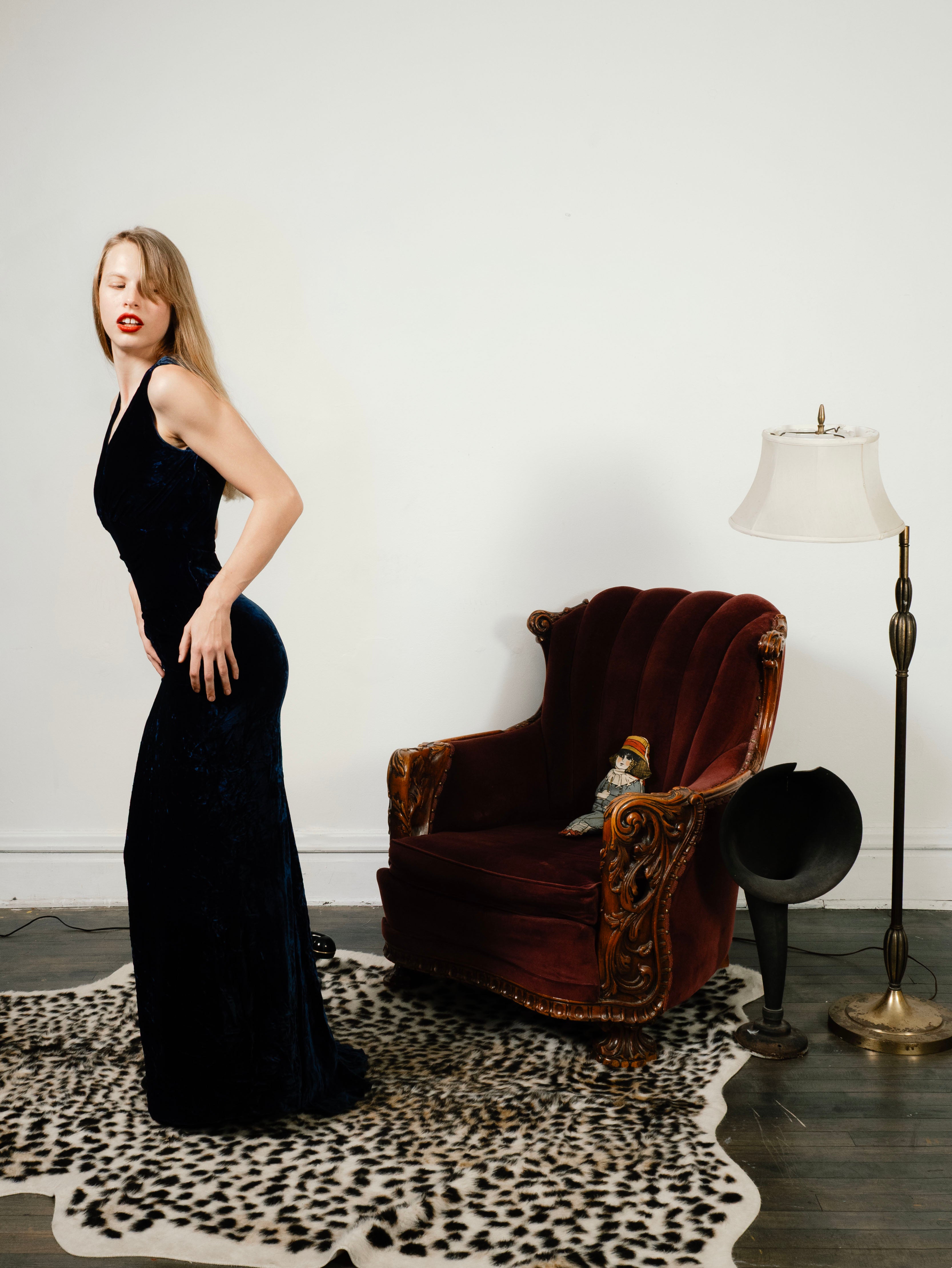 1930’s Blue Velvet Gown