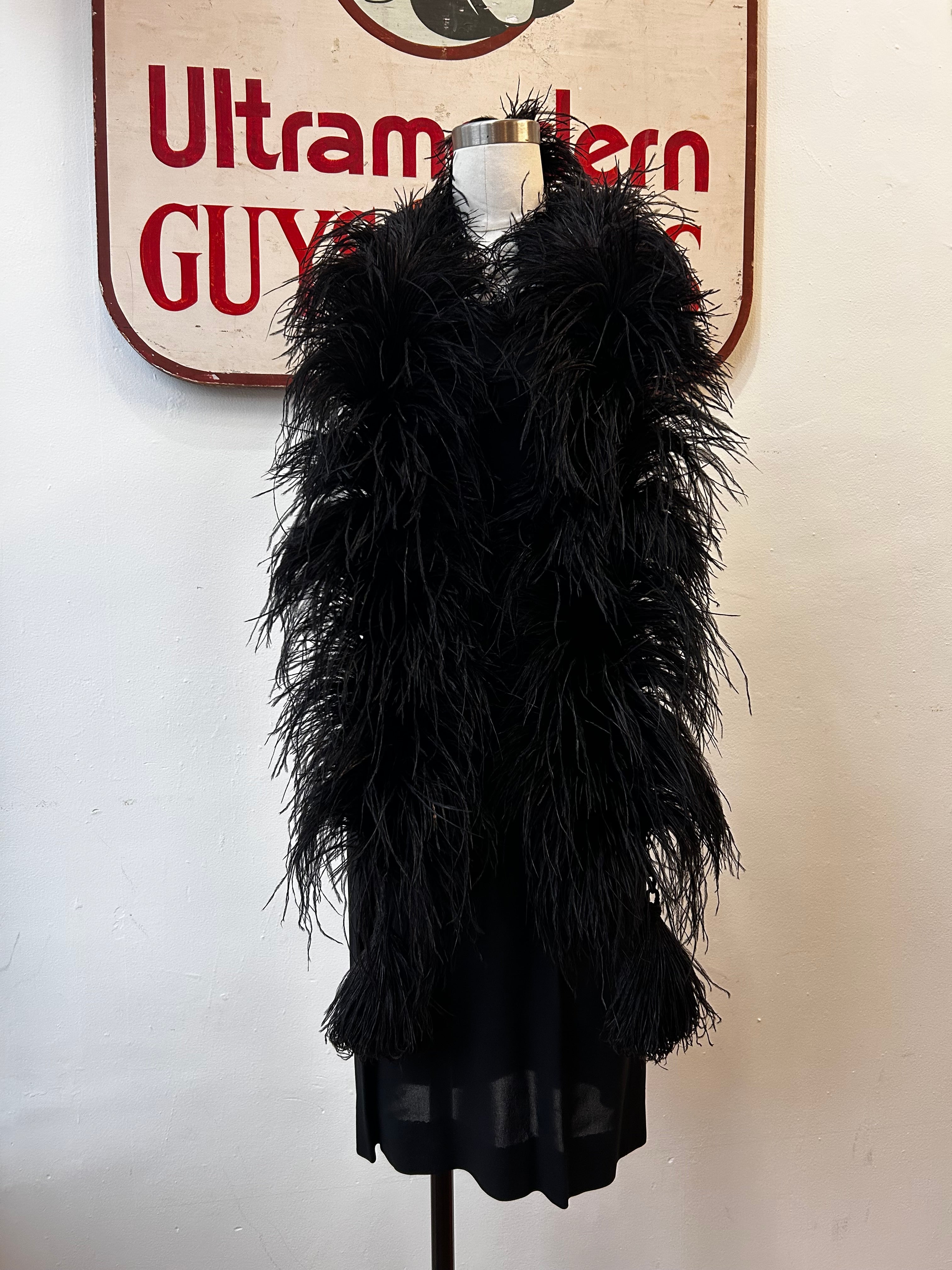 20’s Black Ostrich Feather Boa