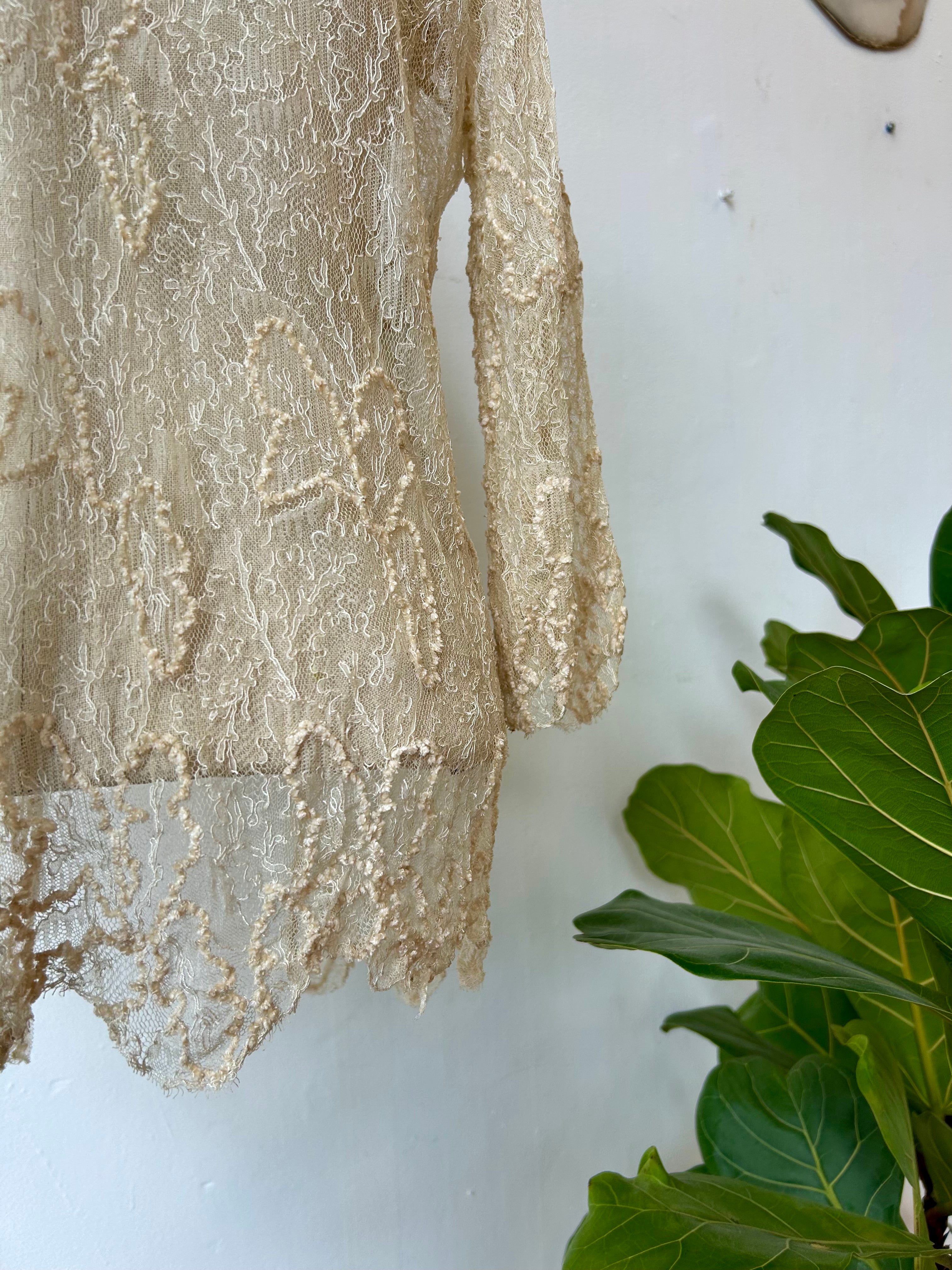 Sheer Mesh Lace Jacket