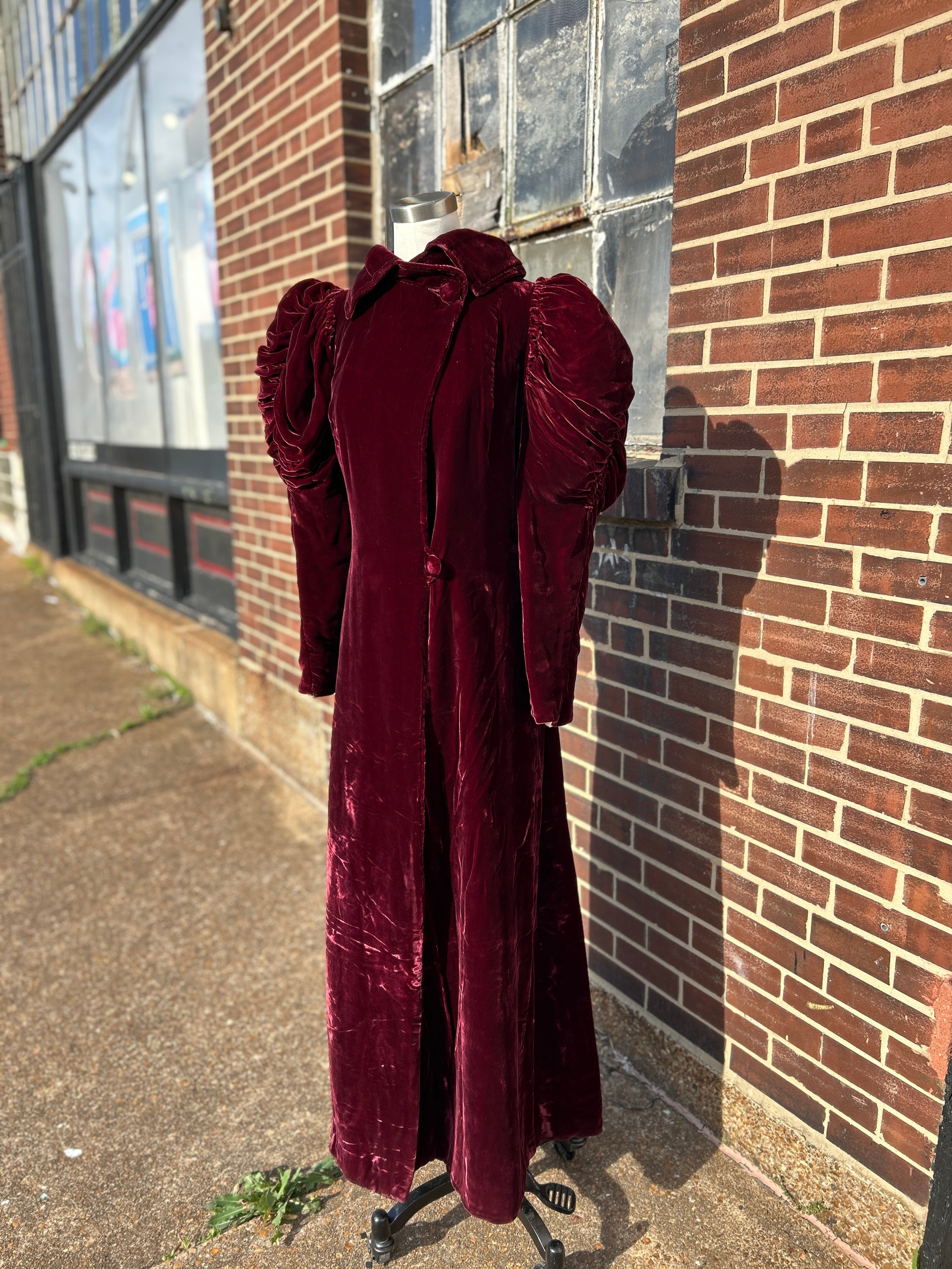 Deep Plum 1930’s Velvet Opera Coat