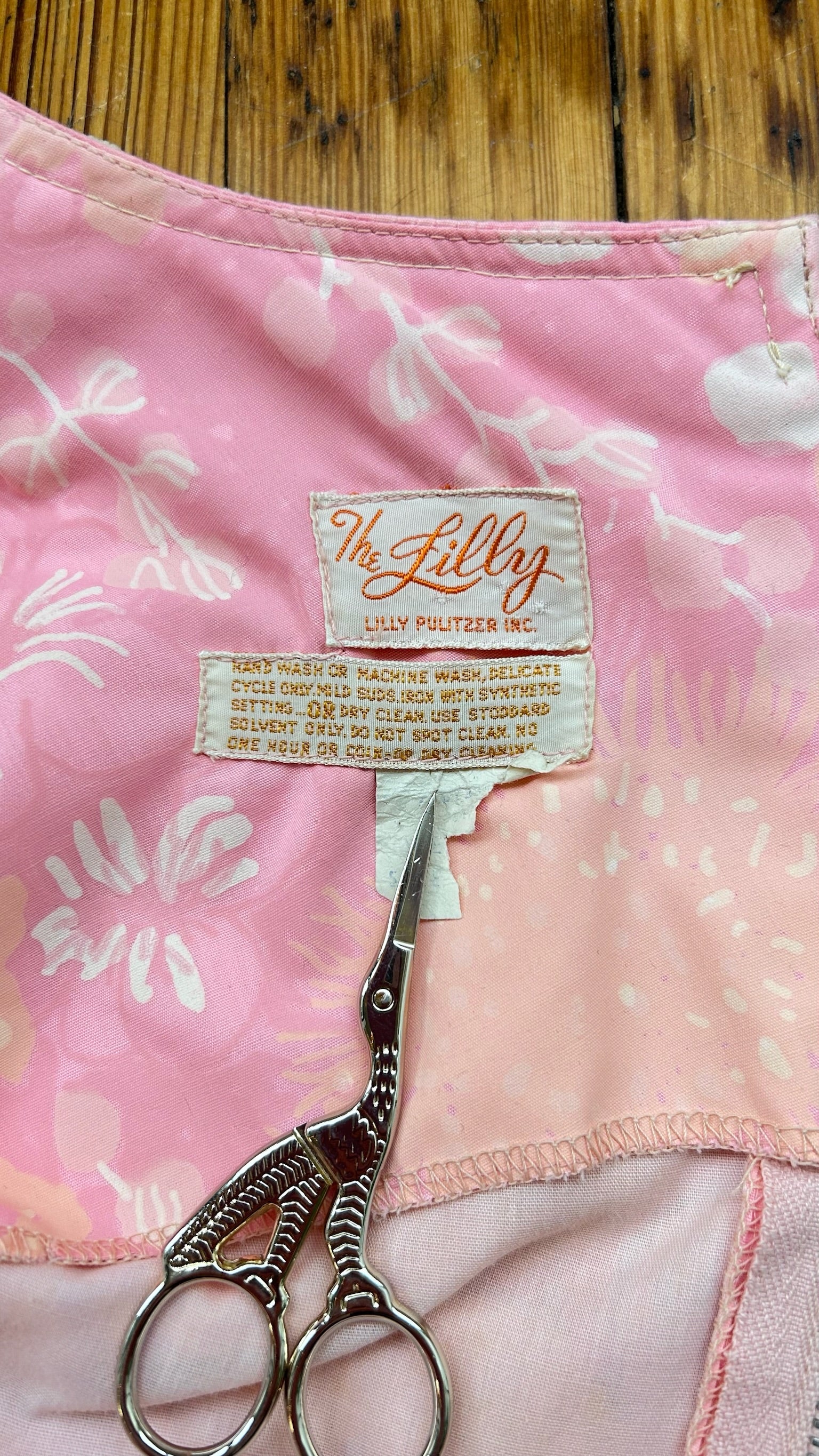 70’s Pink & Peach Print Maxi Dress by Lilly Pulitzer