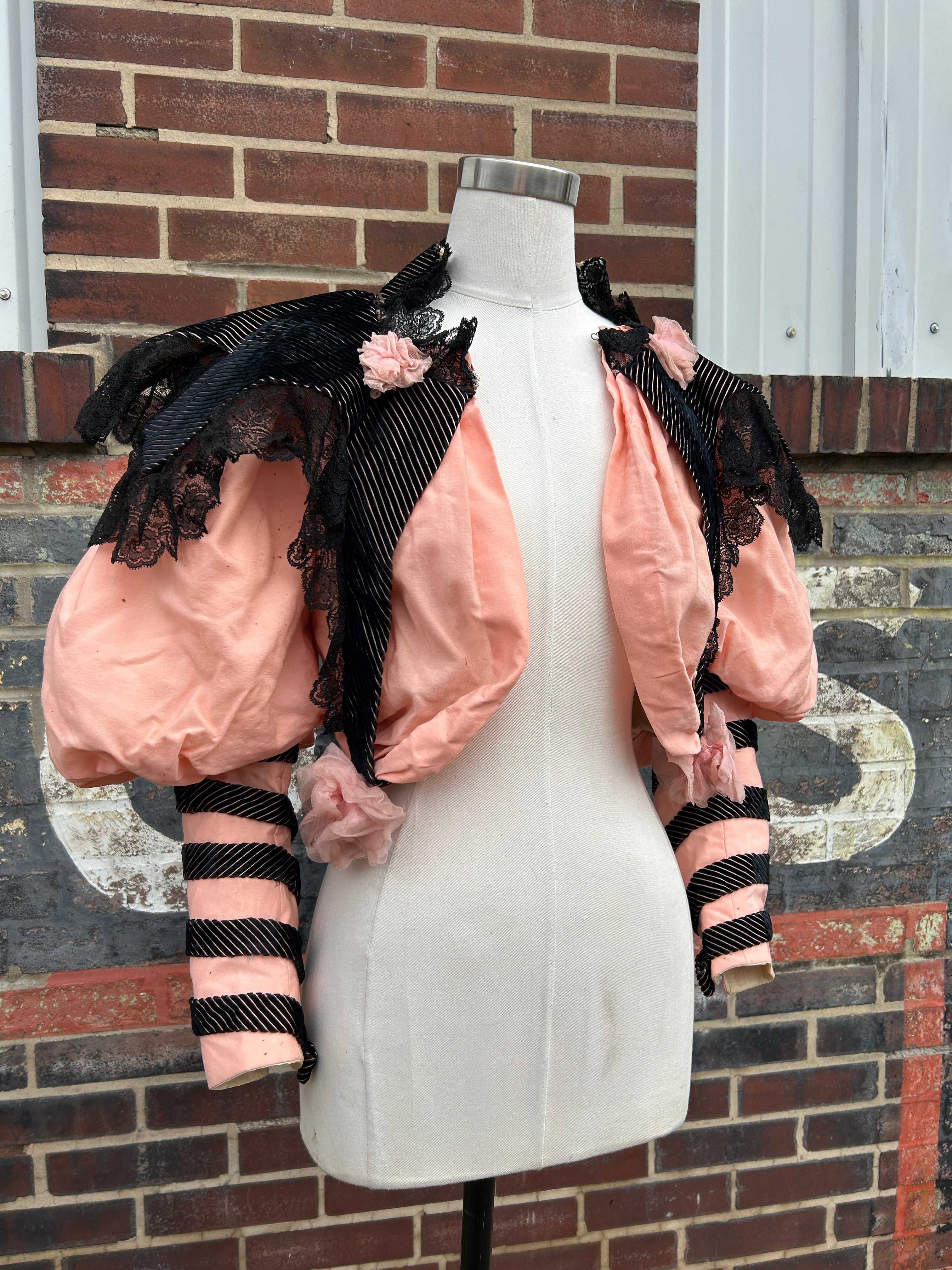 Pink & Black Victorian Blouse