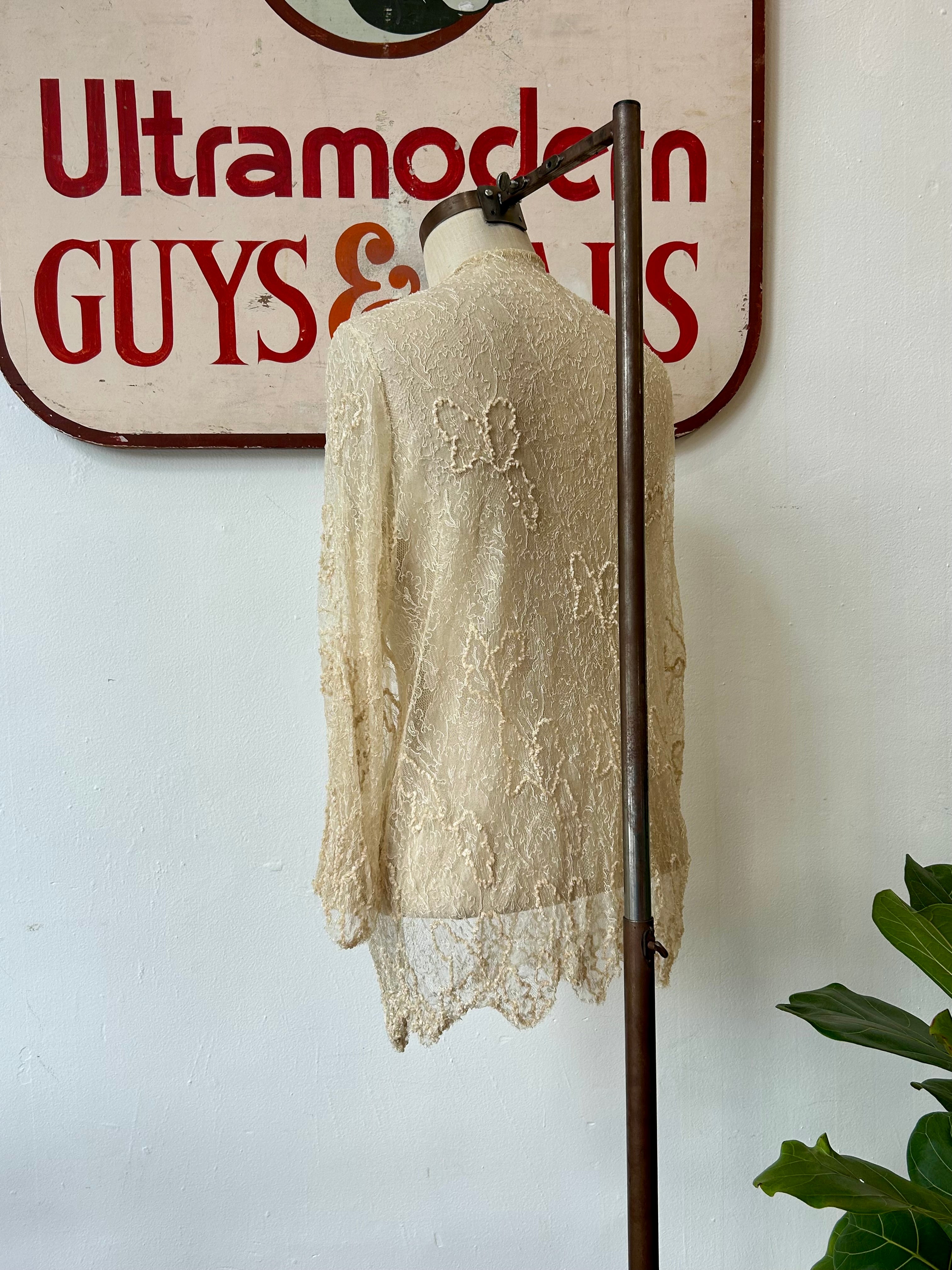 Sheer Mesh Lace Jacket