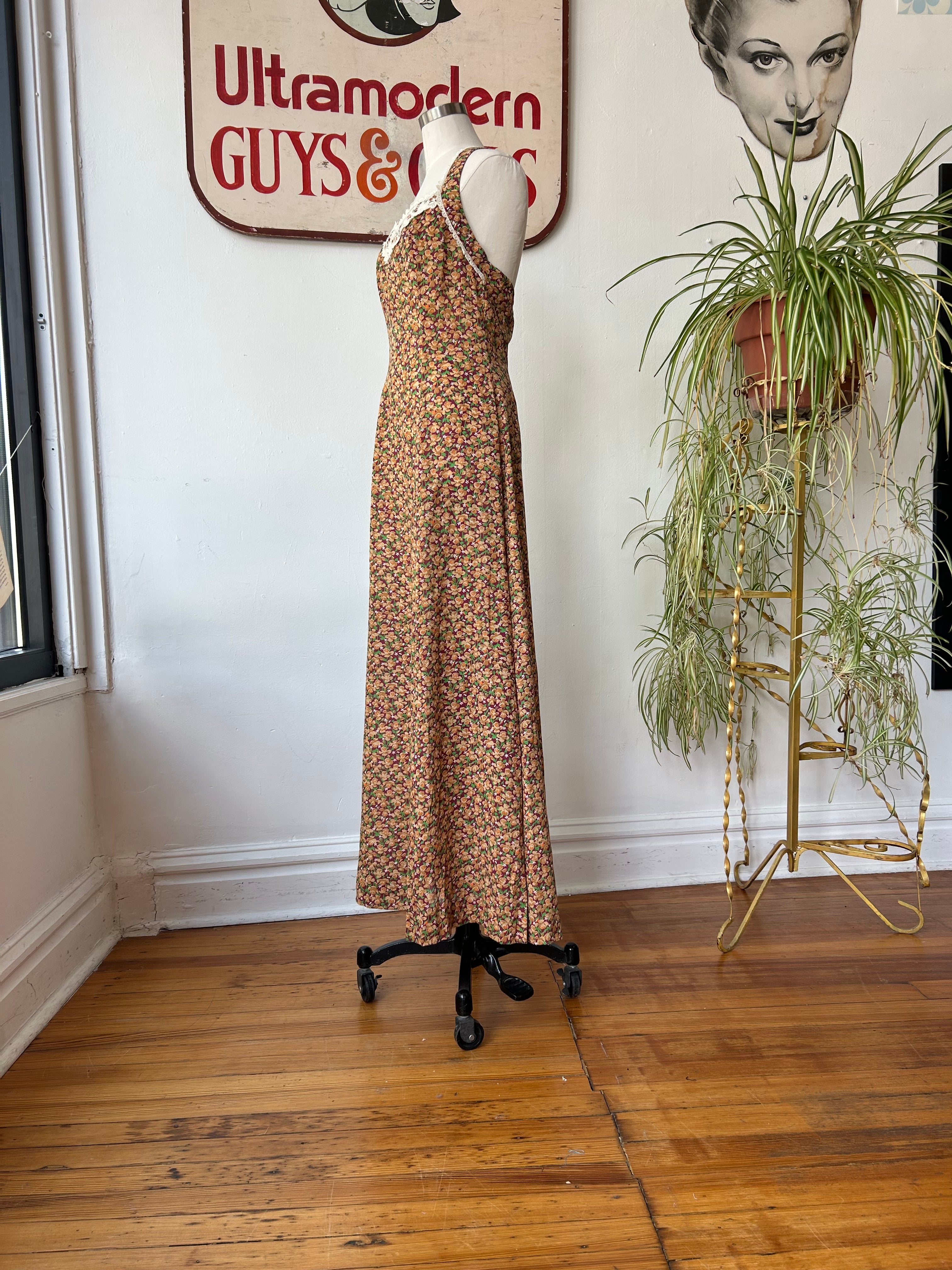 Sweet floral print halter dress