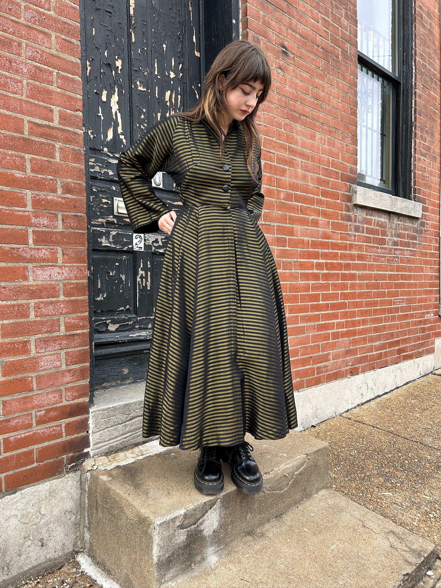 Green & Black Dress/Lounging Gown