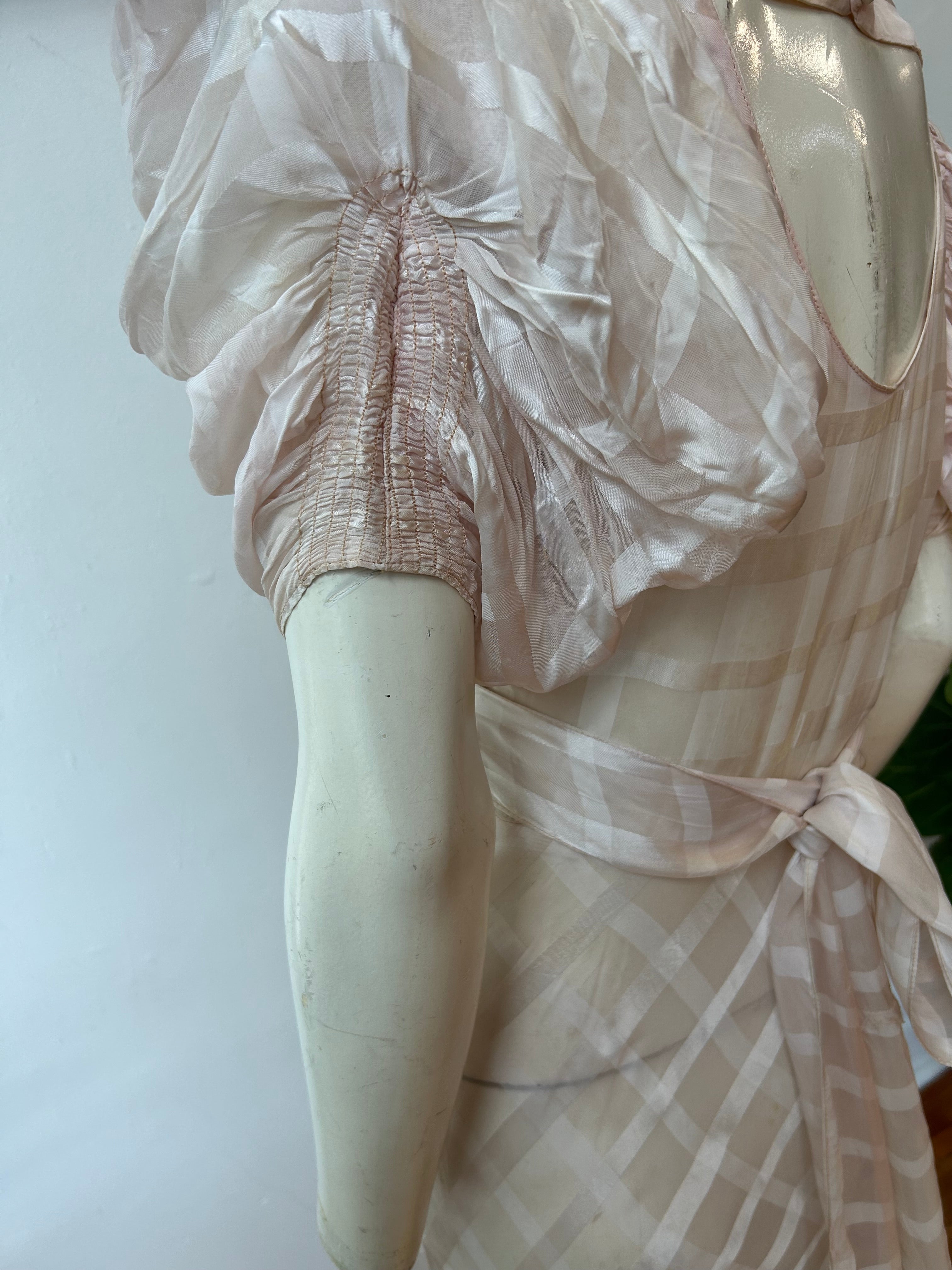 Amazing 1930’s Puff Sleeve Slip Dress