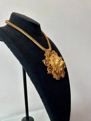 Miriam Haskell Large Lion Pendant Necklace