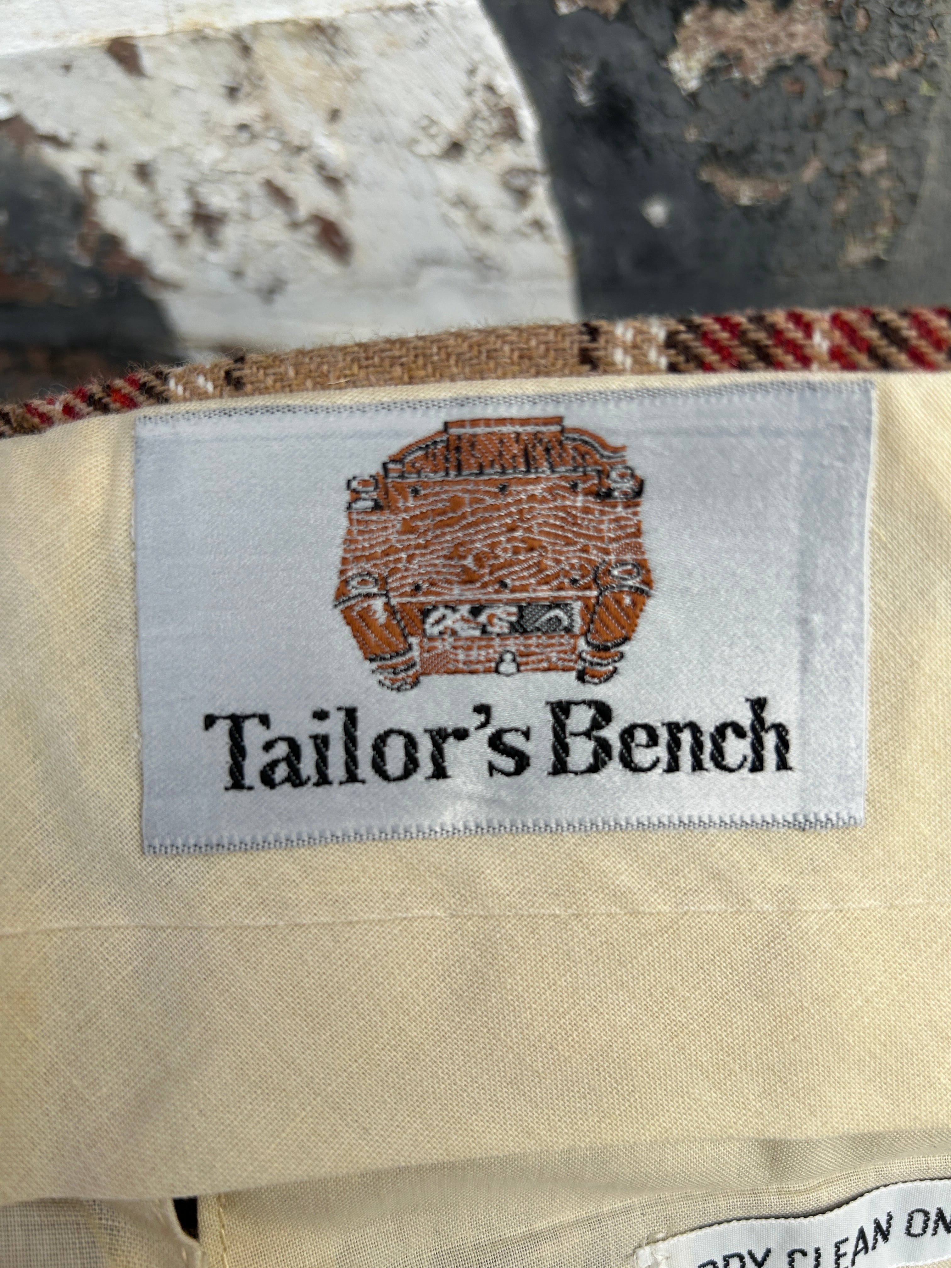 70’s Brown & Burgundy Plaid Pants