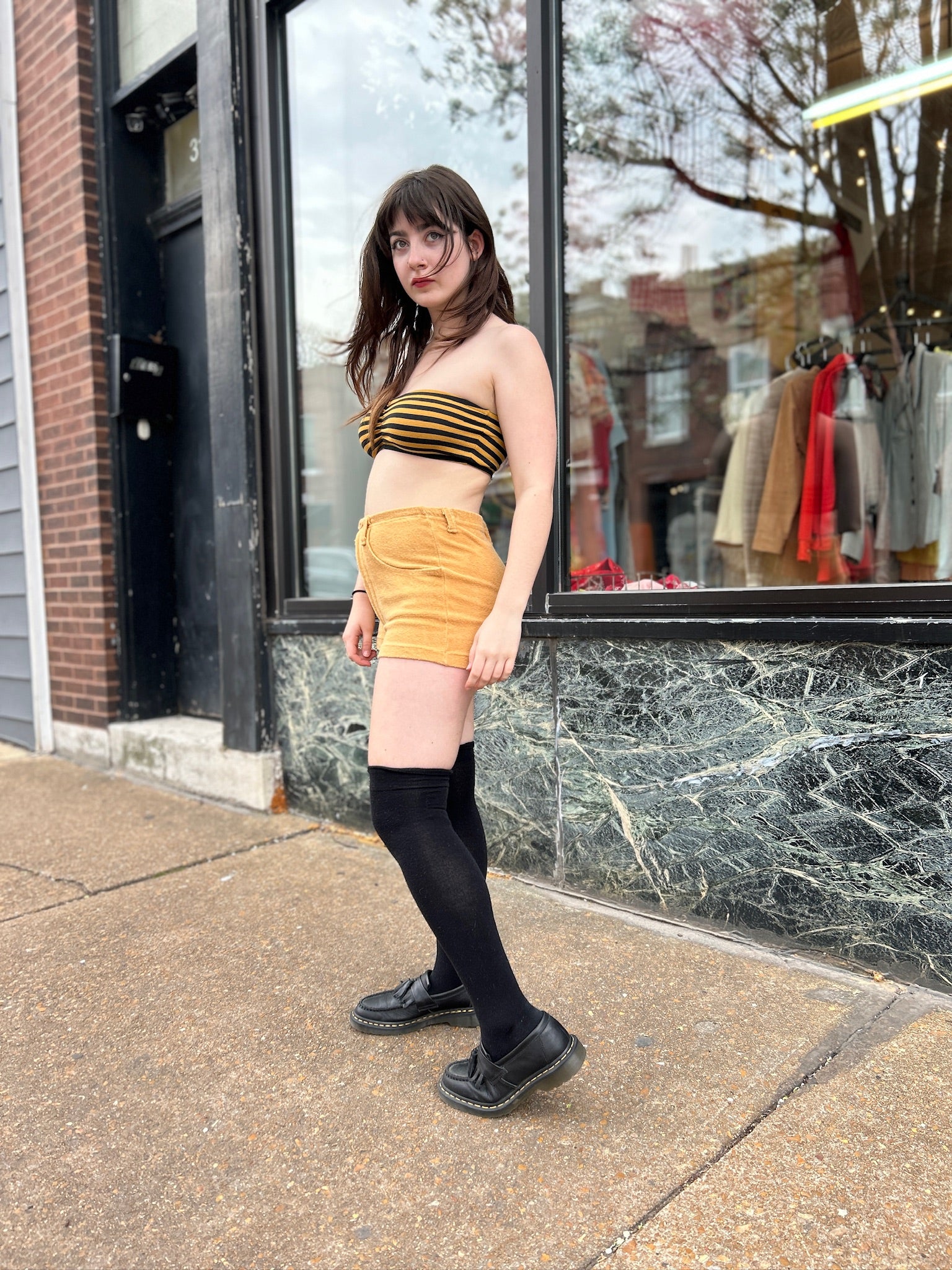 80’s Black & Gold Bandeau Top