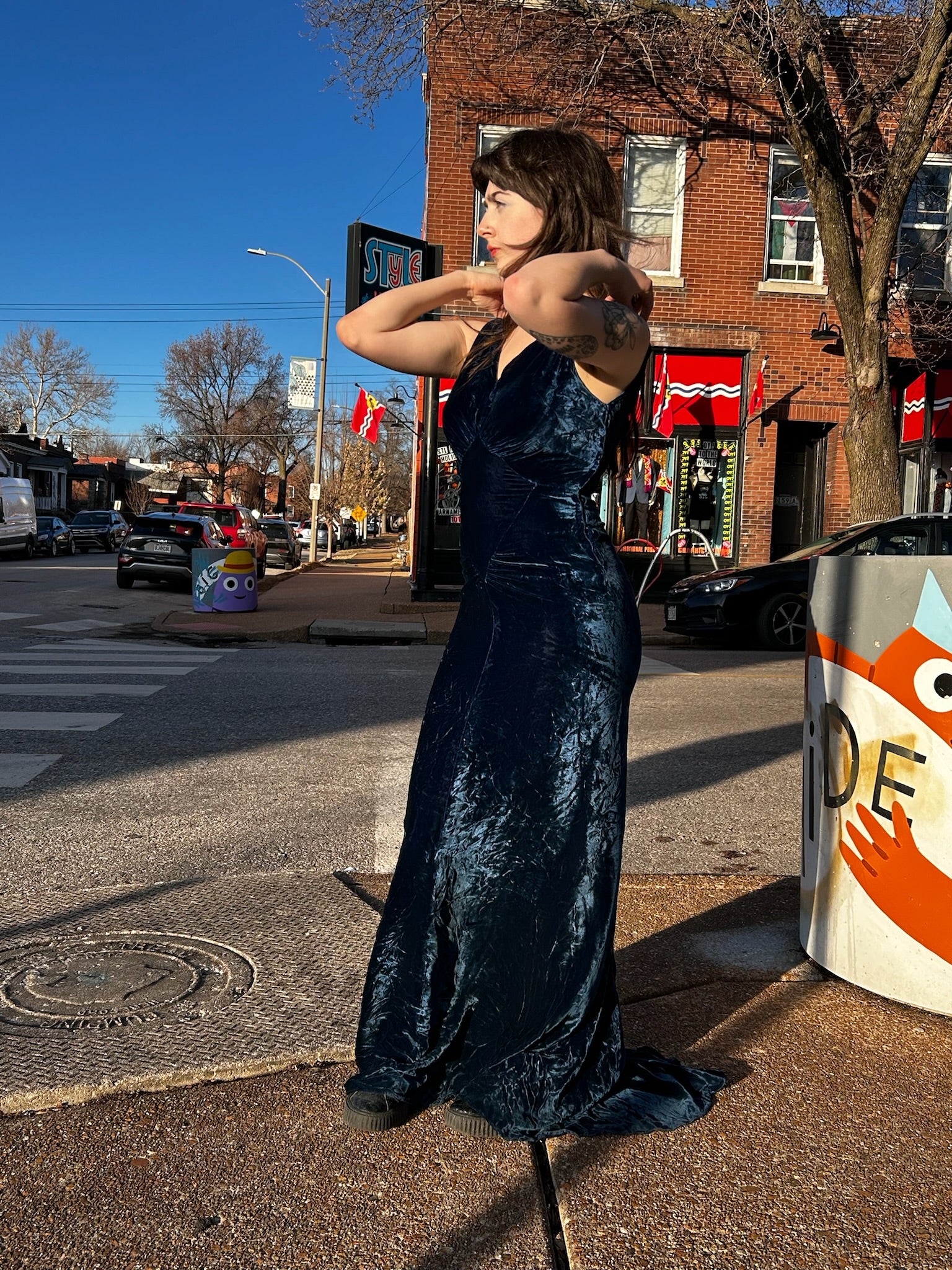 1930’s Blue Velvet Gown