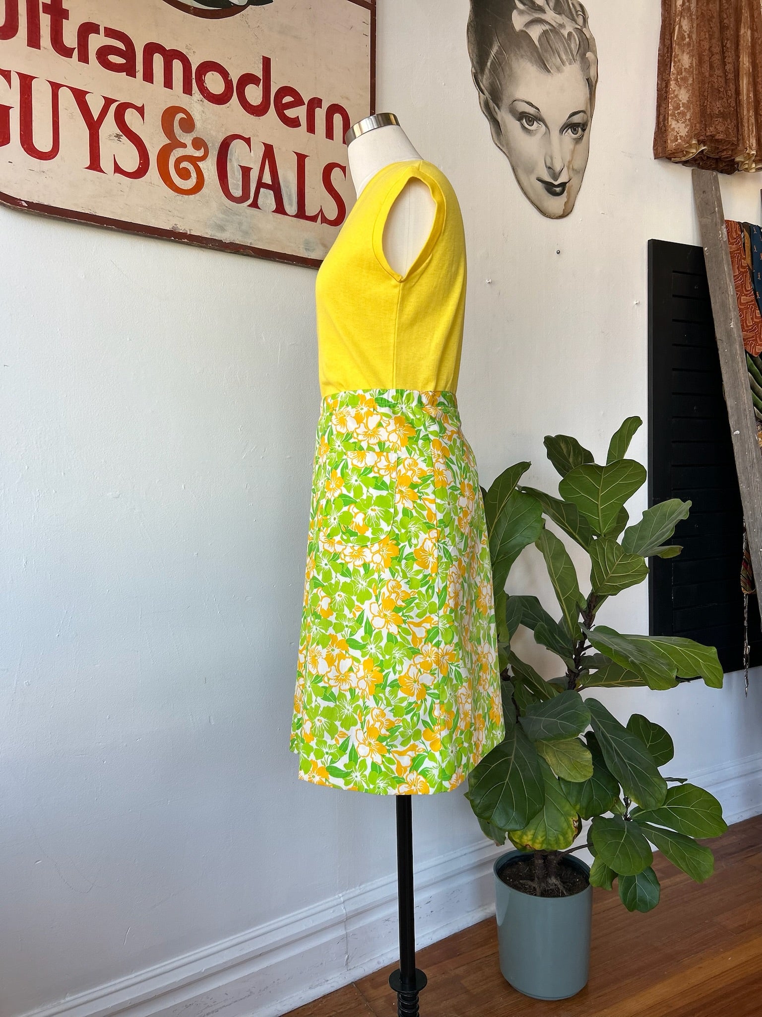 1980’s Gold & Green Lilly Pulitzer Skirt