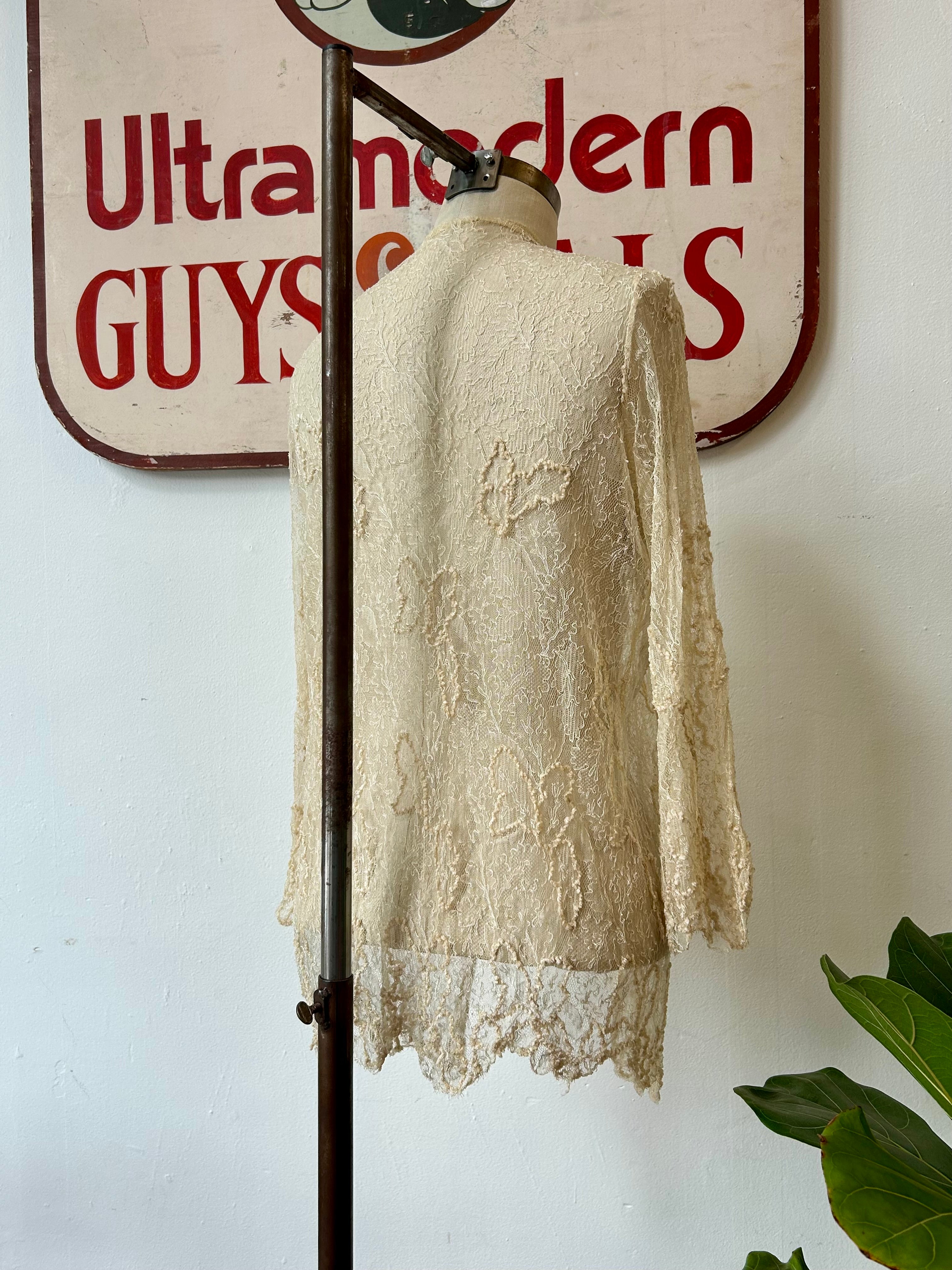 Sheer Mesh Lace Jacket