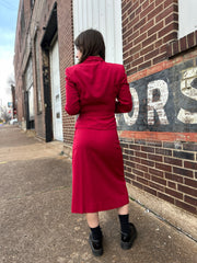 Raspberry Red 1940’s Suit