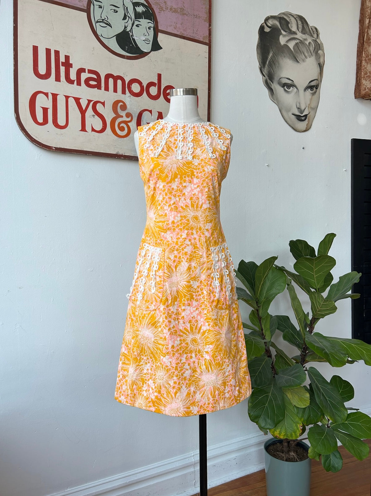 1960’s/70’s Orange & Pink Print Lilly Pulitzer Dress