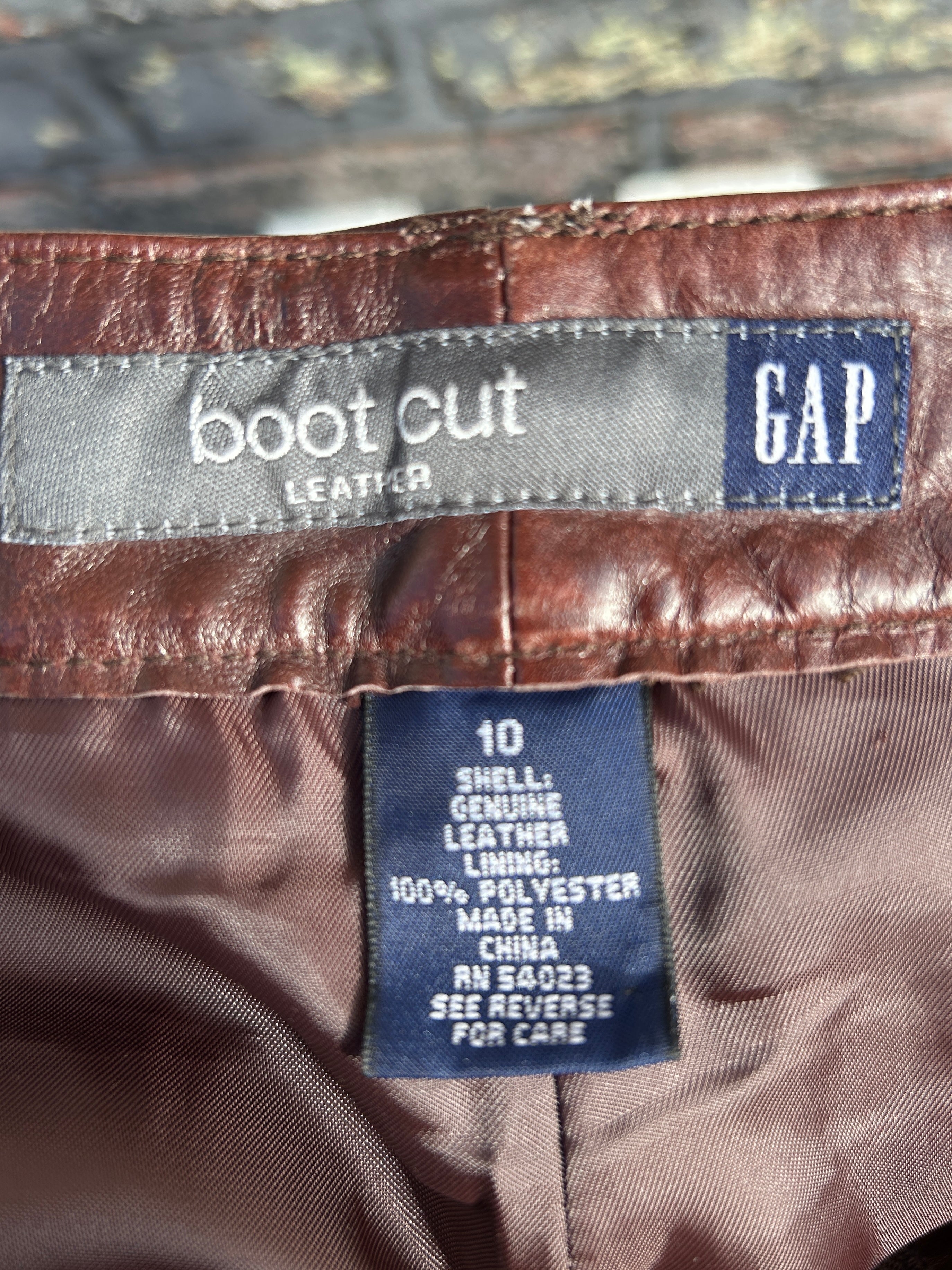 Classic Brown Leather Pants
