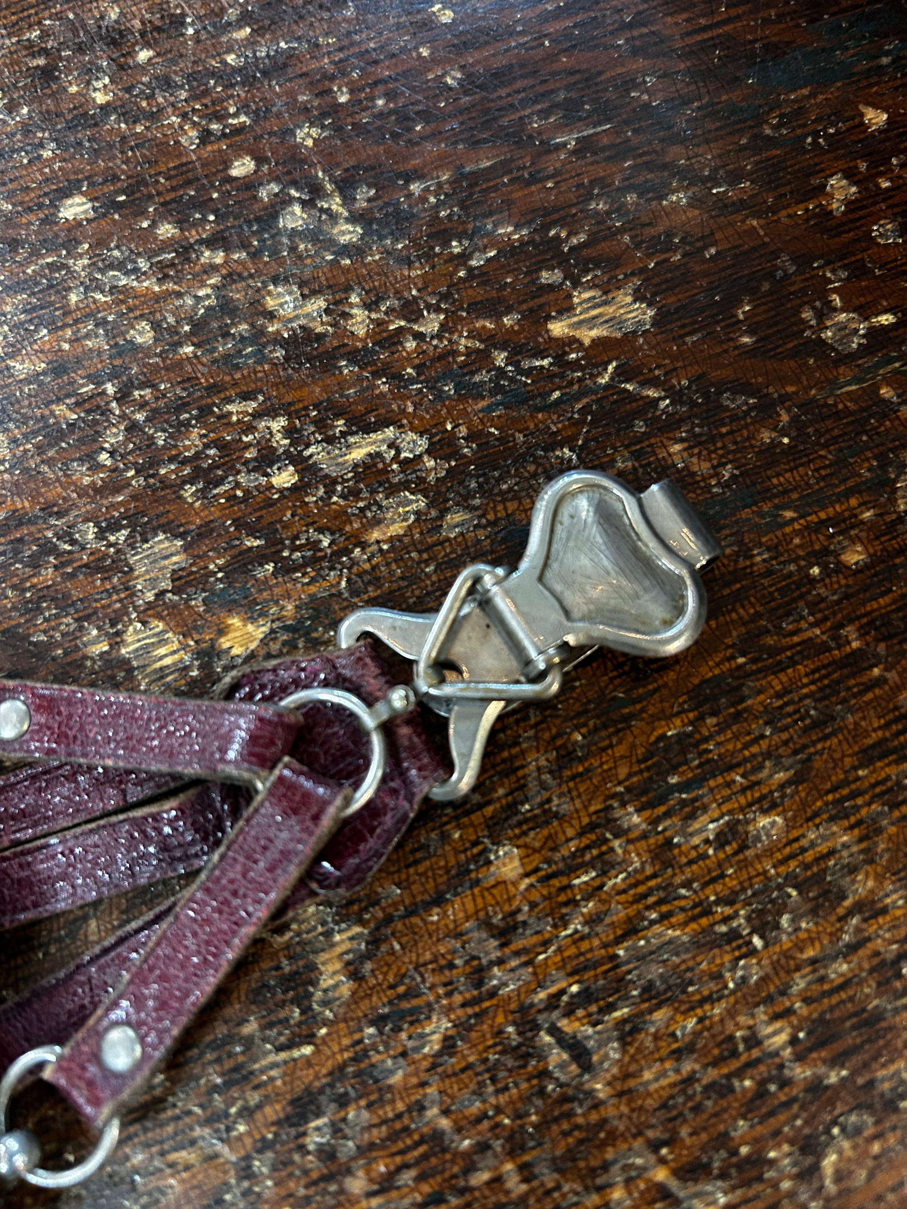 Rare Victorian Leather Chatelaine