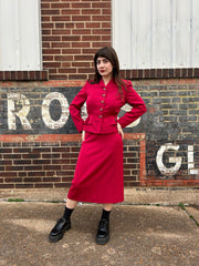 Raspberry Red 1940’s Suit