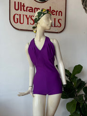 1960’s Violet Swimsuit w/Open Back