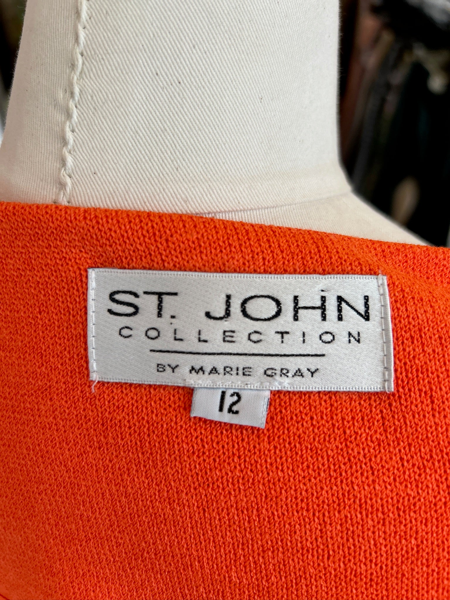 Y2K St. John Collection Bright Orange Suit