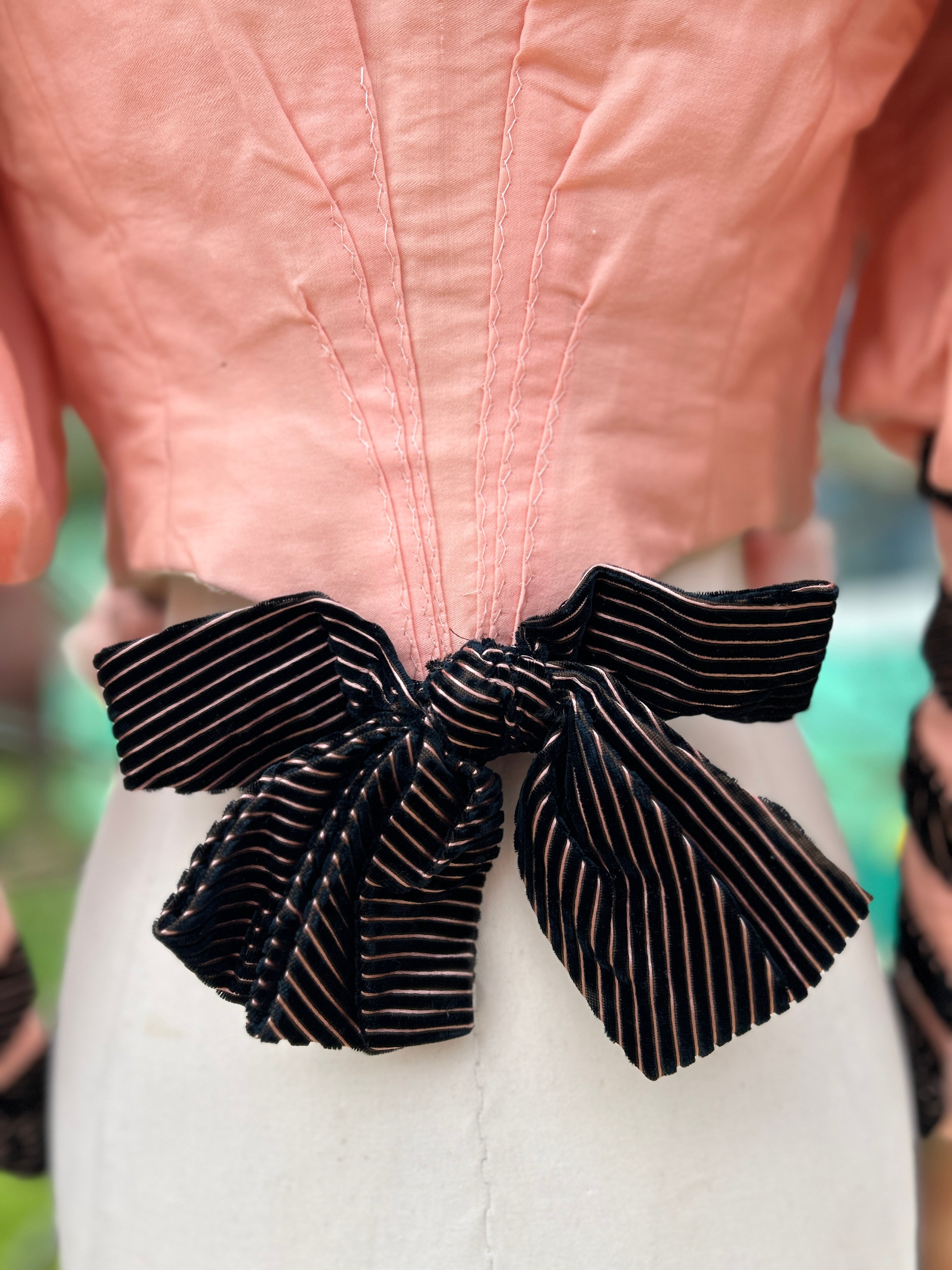 Pink & Black Victorian Blouse