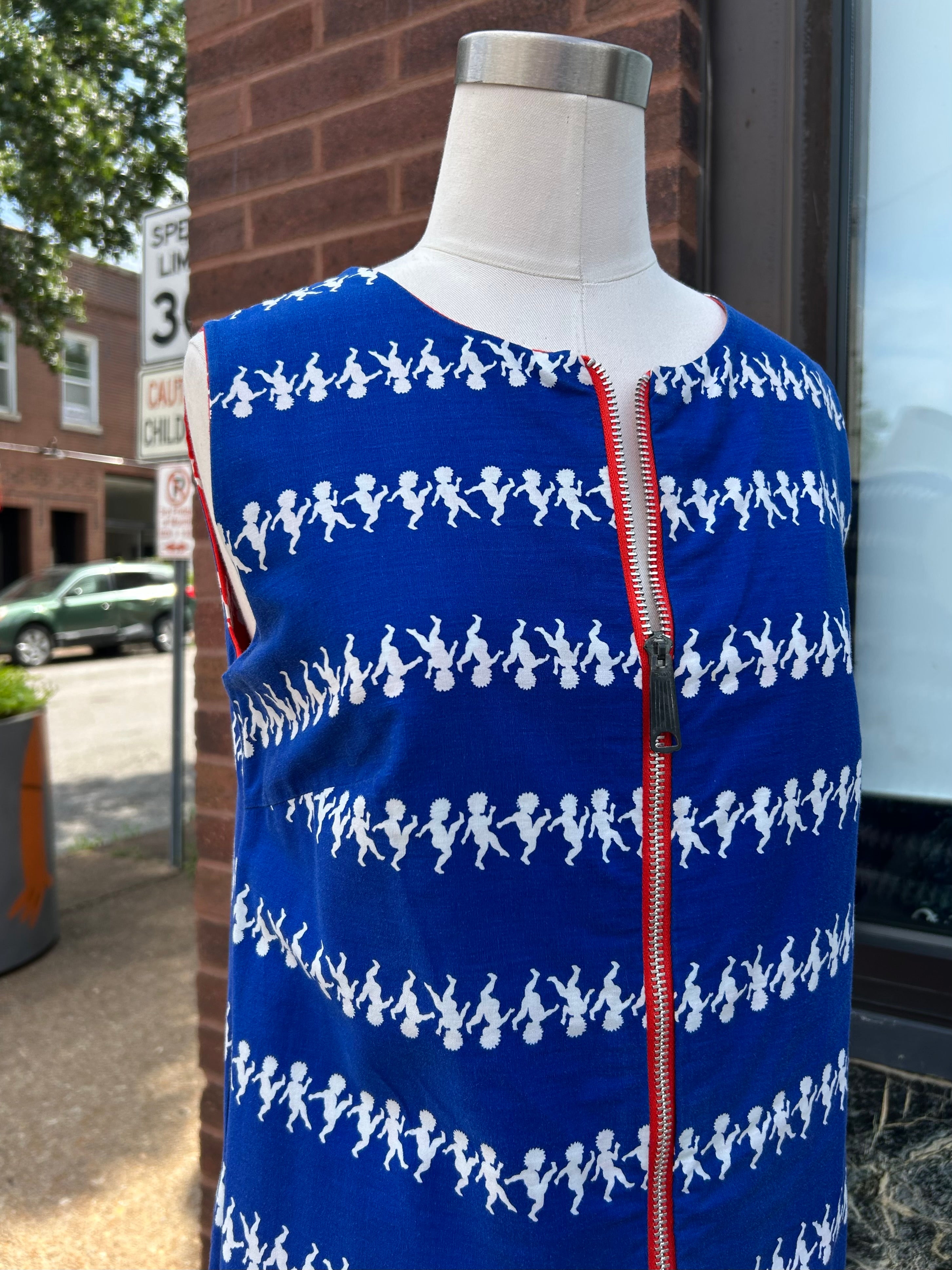 Super Cute Reversible Dancing Baby Zip Front Dress