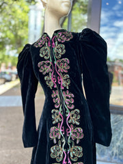 1930’s Black Velvet & Sequin Opera Coat