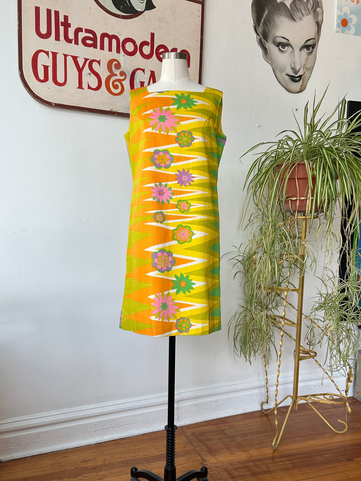 BrightlyColored 60’s Shift Dress