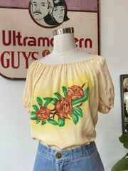1940’s Rayon Handpainted Blouse