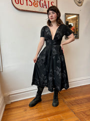 1950’s Estevez Black Dress w/Roses