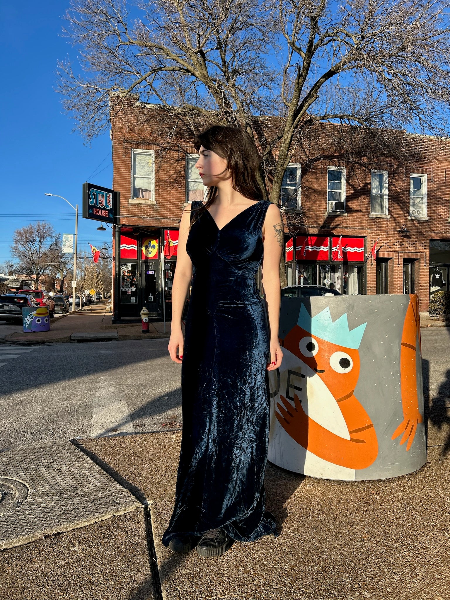 1930’s Blue Velvet Gown