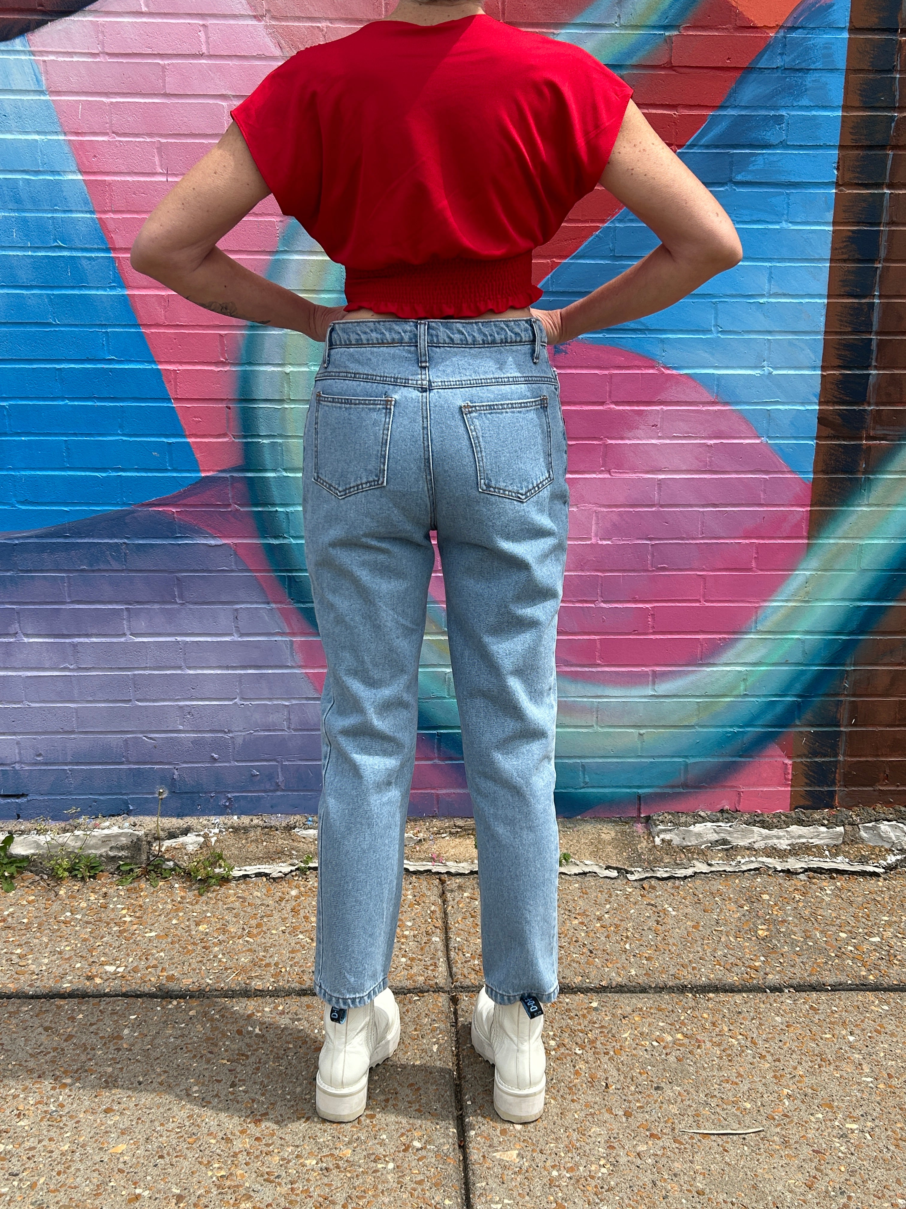 Cute Denim w/Open Lace up