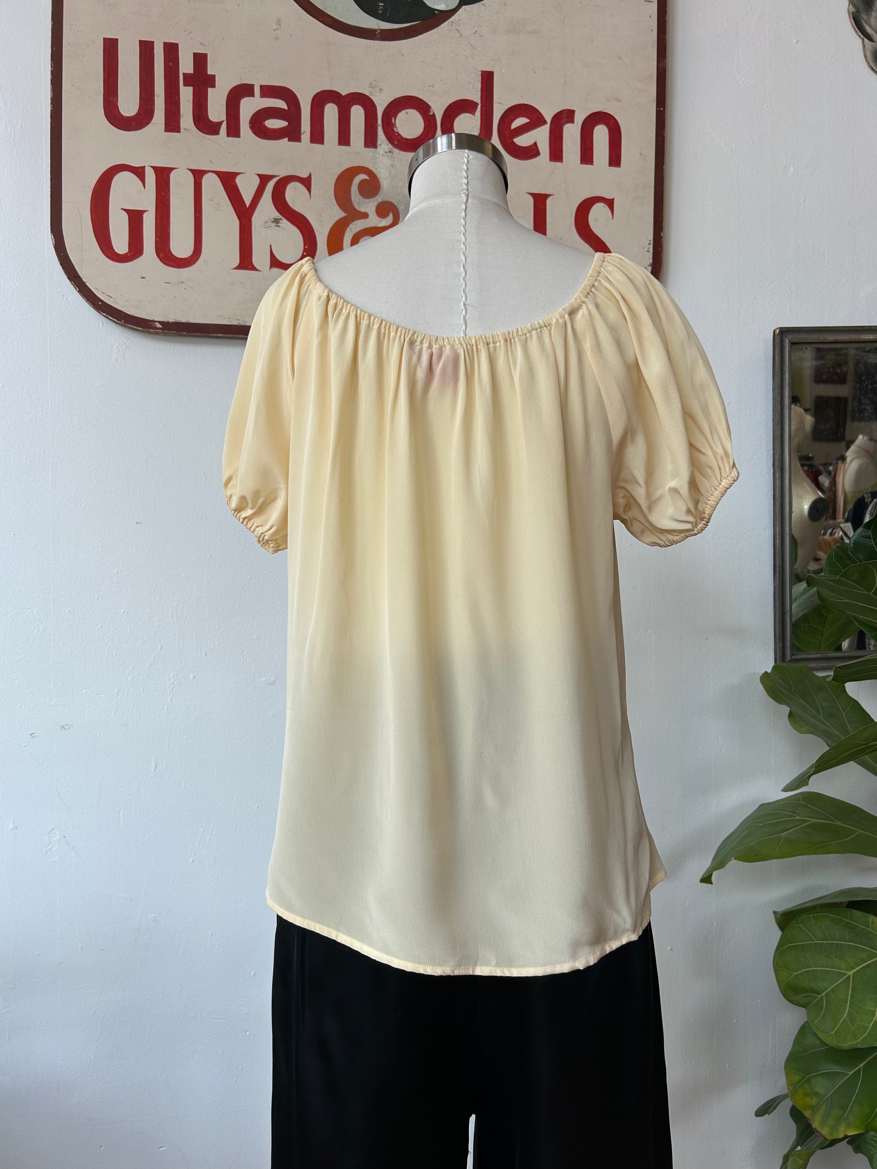 1940’s Rayon Handpainted Blouse