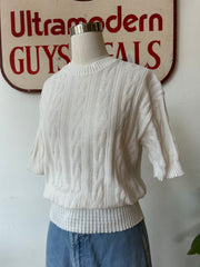 1940’s White Cable Knit Sweater
