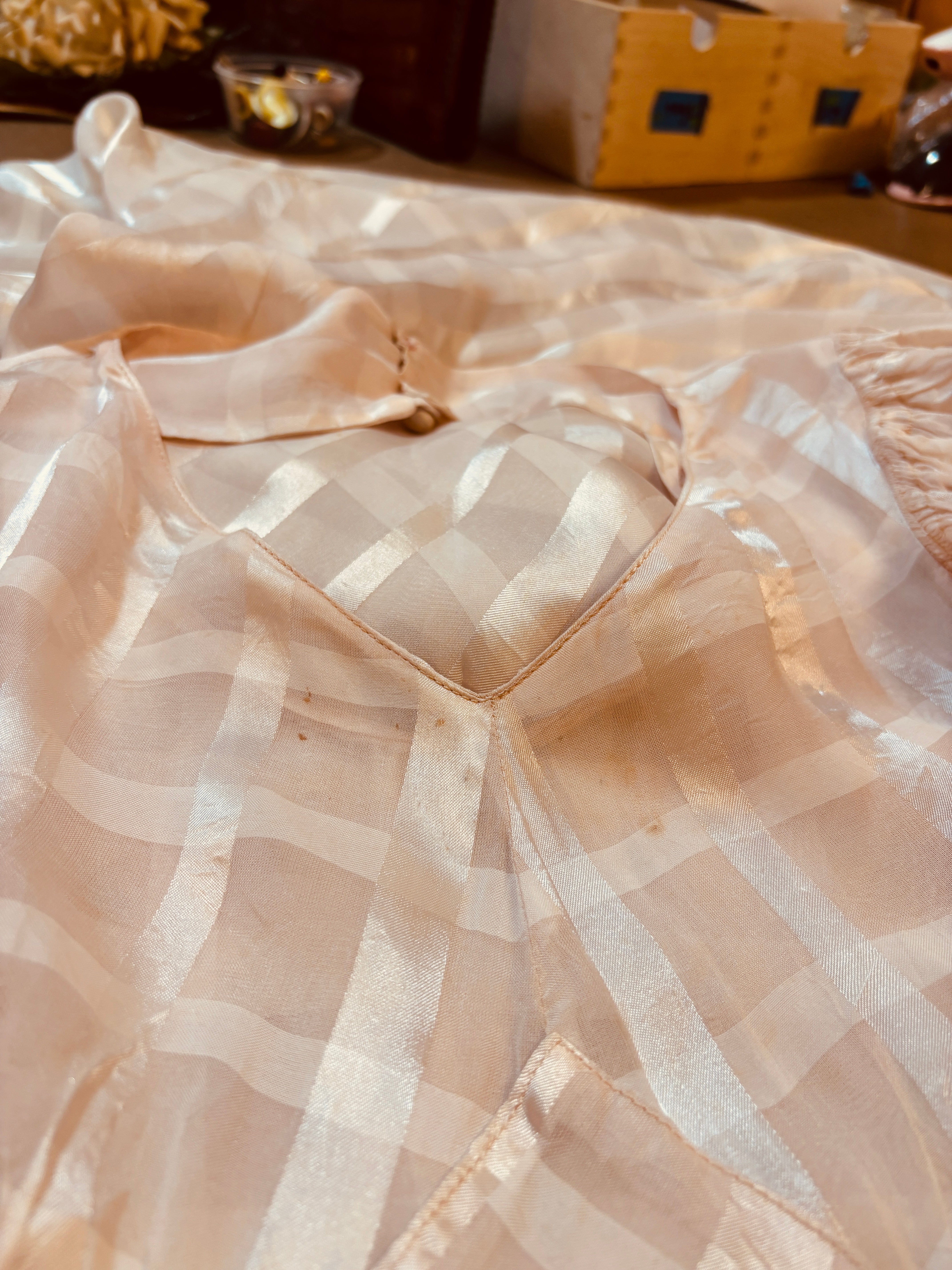 Amazing 1930’s Puff Sleeve Slip Dress