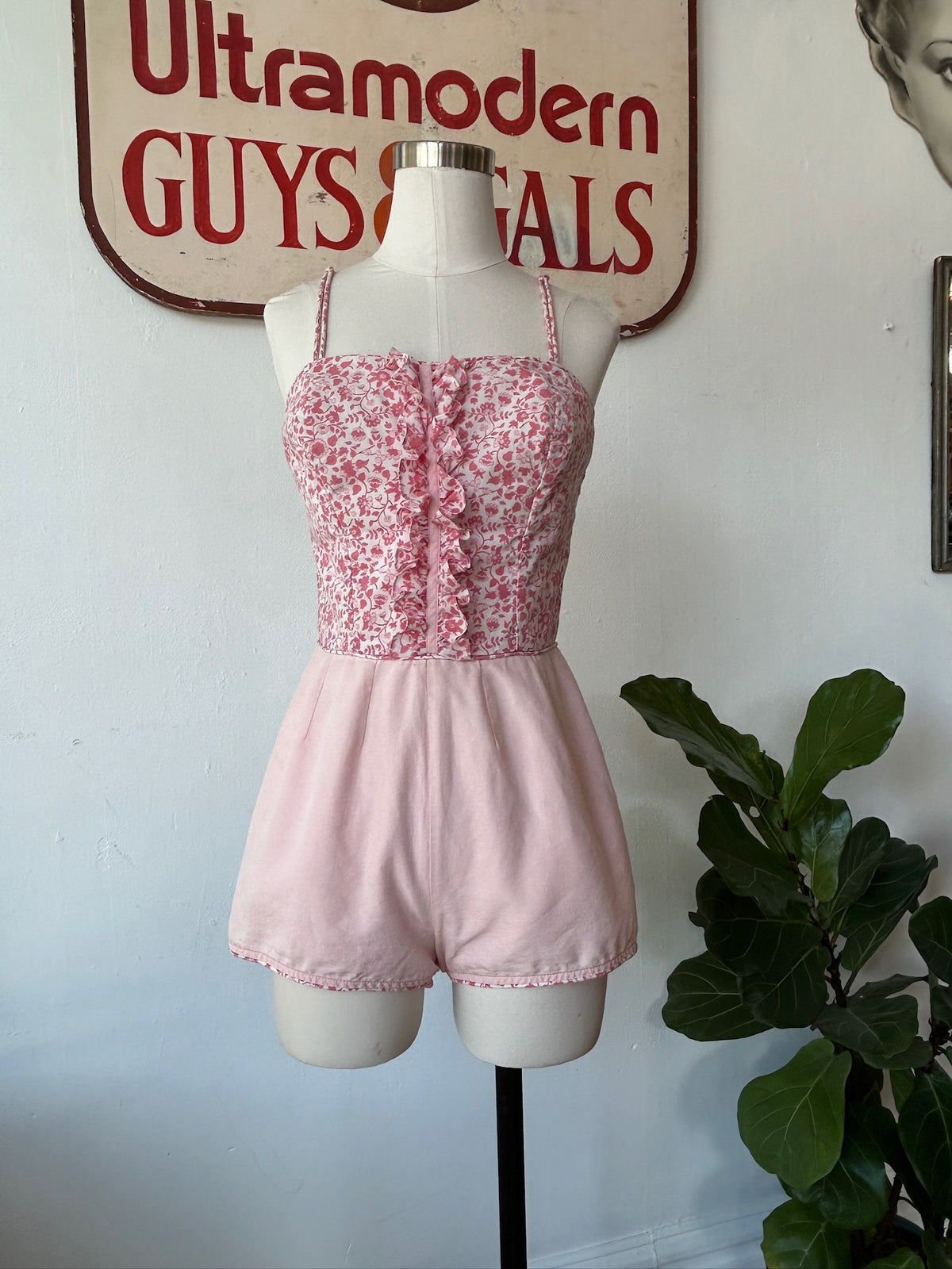 Pink Ruffled Swimsuit