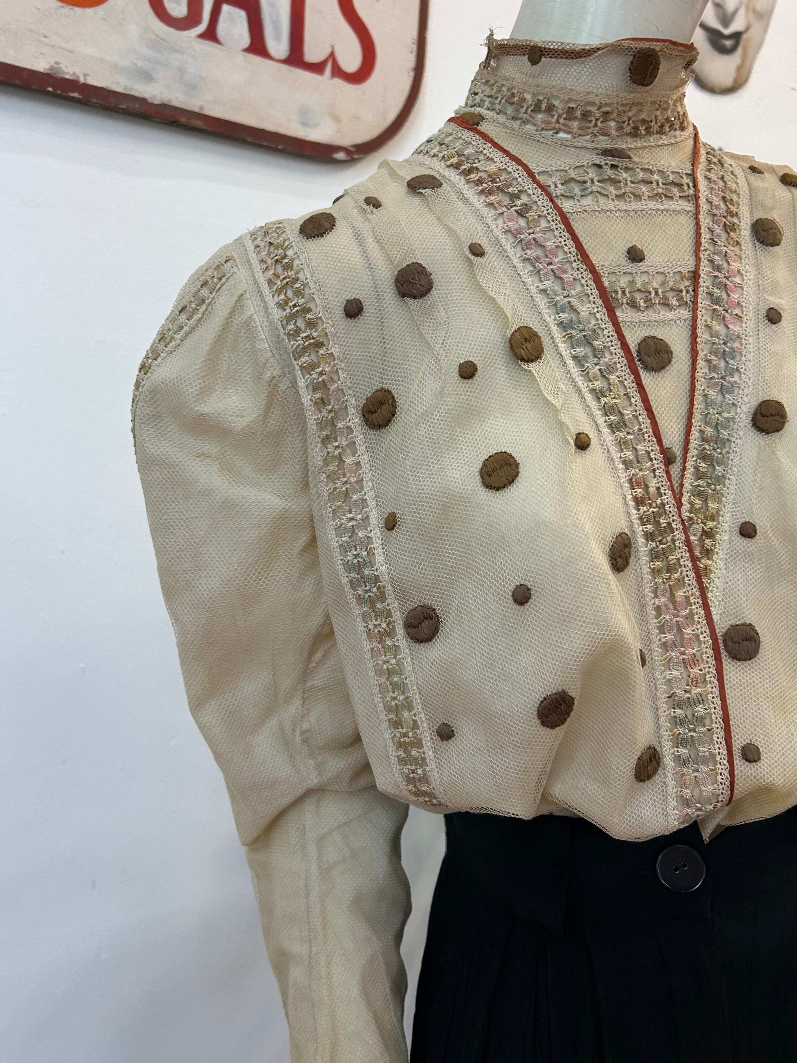 Victorian Polka Dot Top