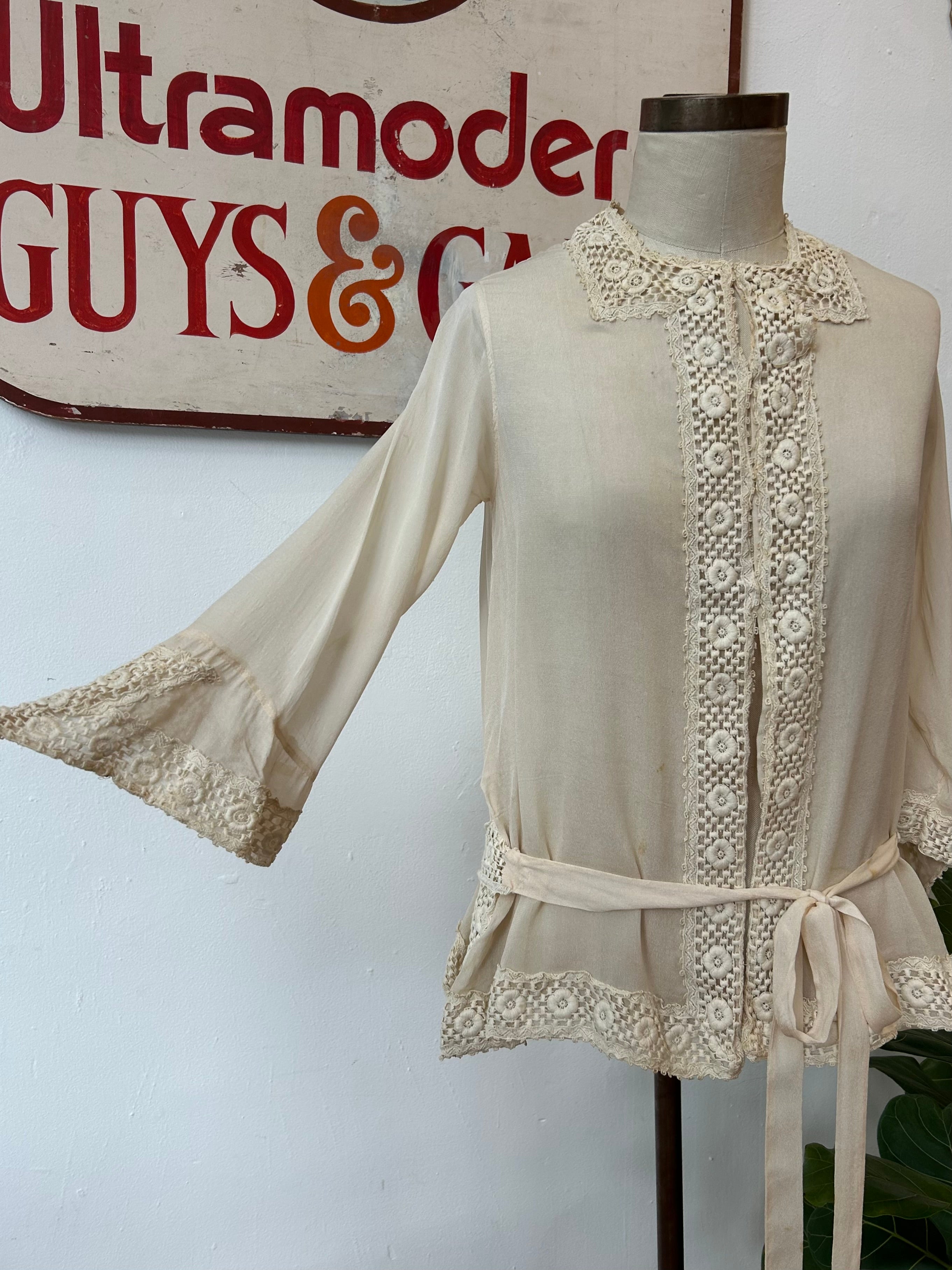 Lovely Old Blouse w/Sash