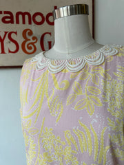 Pretty Pink & Bright Yellow Floral Print Lilly Pulitzer Shift Dress