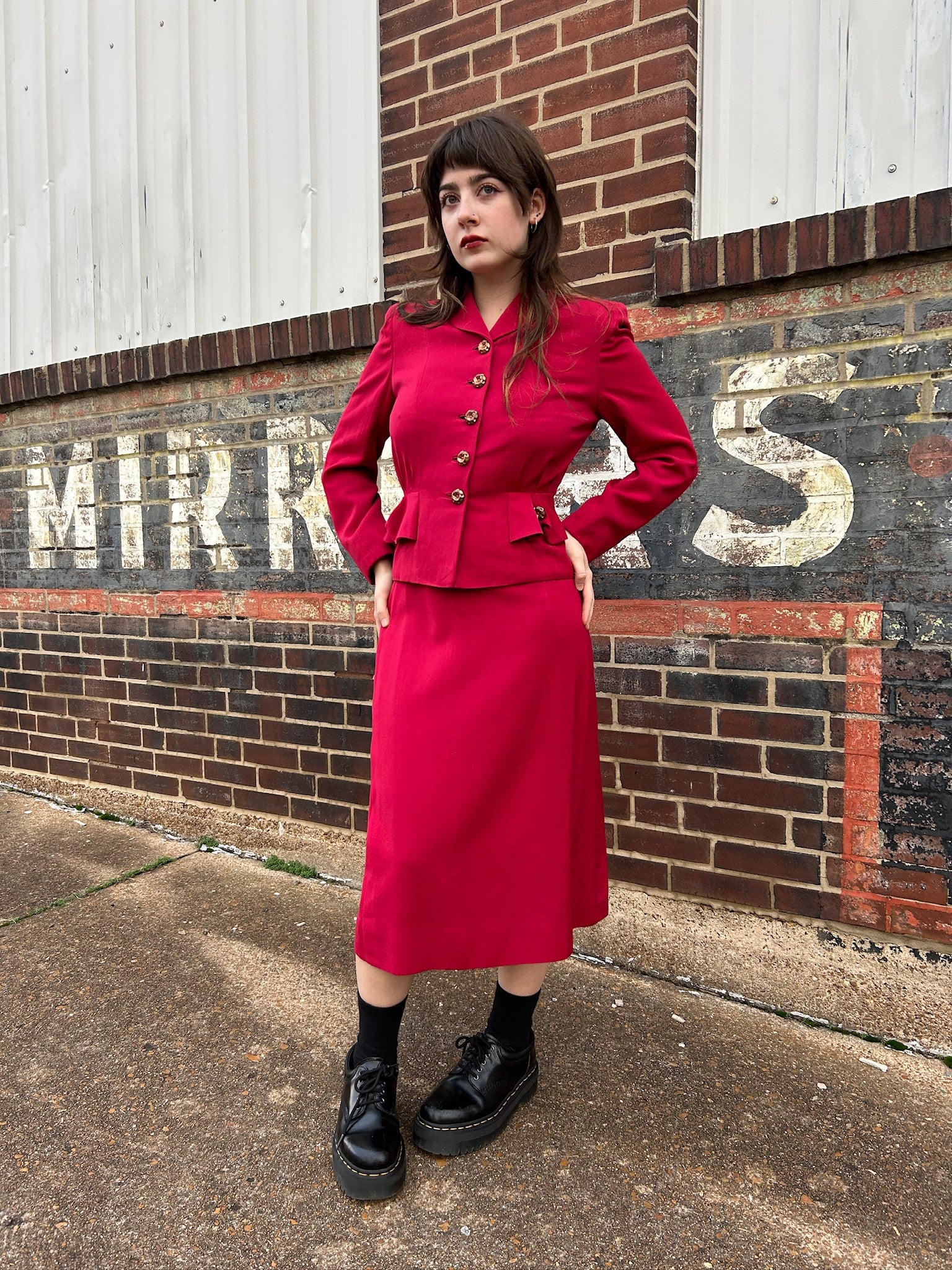 Raspberry Red 1940’s Suit