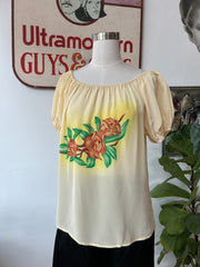 1940’s Rayon Handpainted Blouse