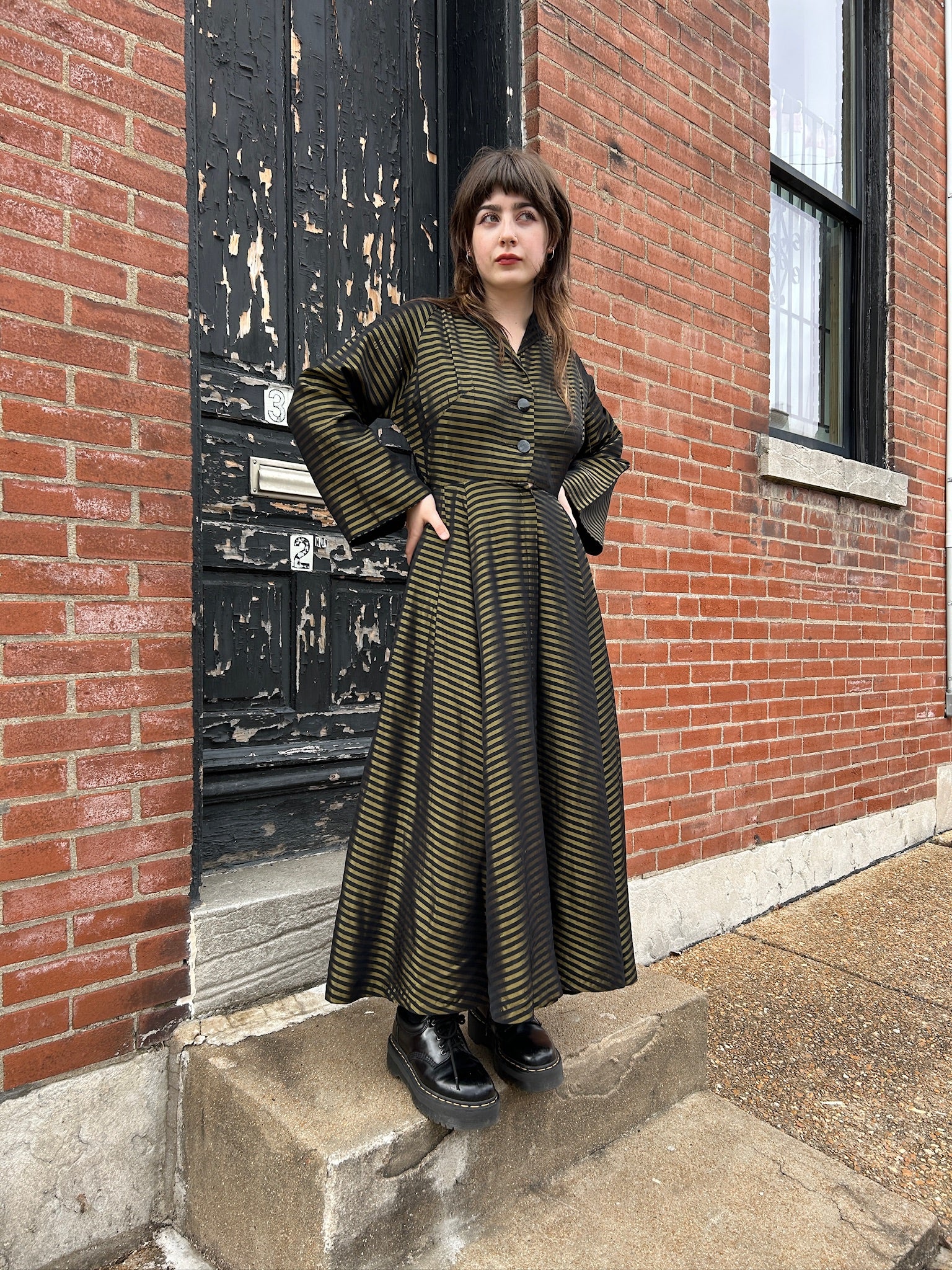 Green & Black Dress/Lounging Gown