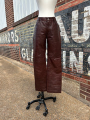 Classic Brown Leather Pants