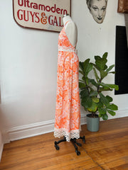 Shades of Orange Floral & Butterfly Print Lilly Pulitzer Dress