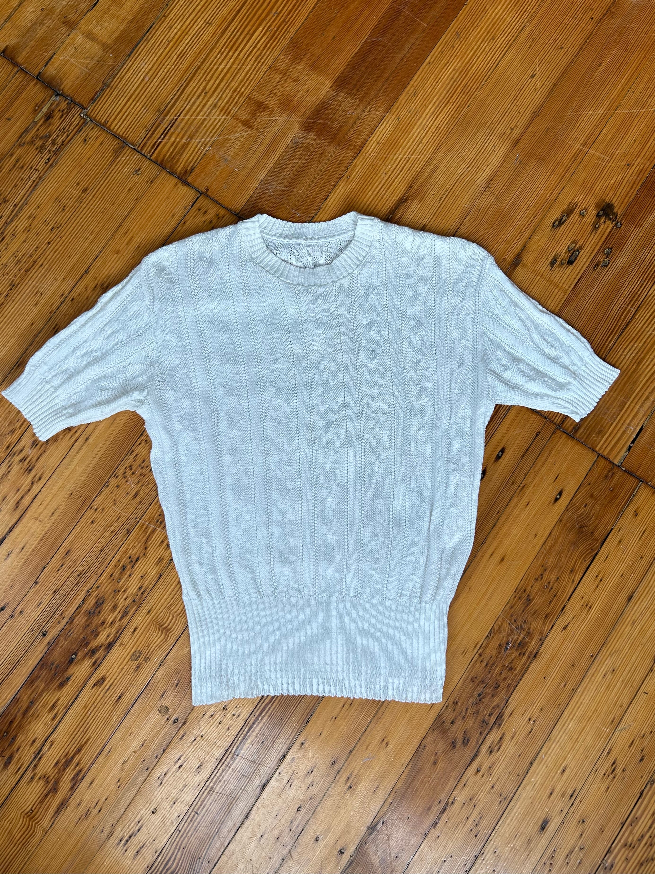 1940’s White Cable Knit Sweater