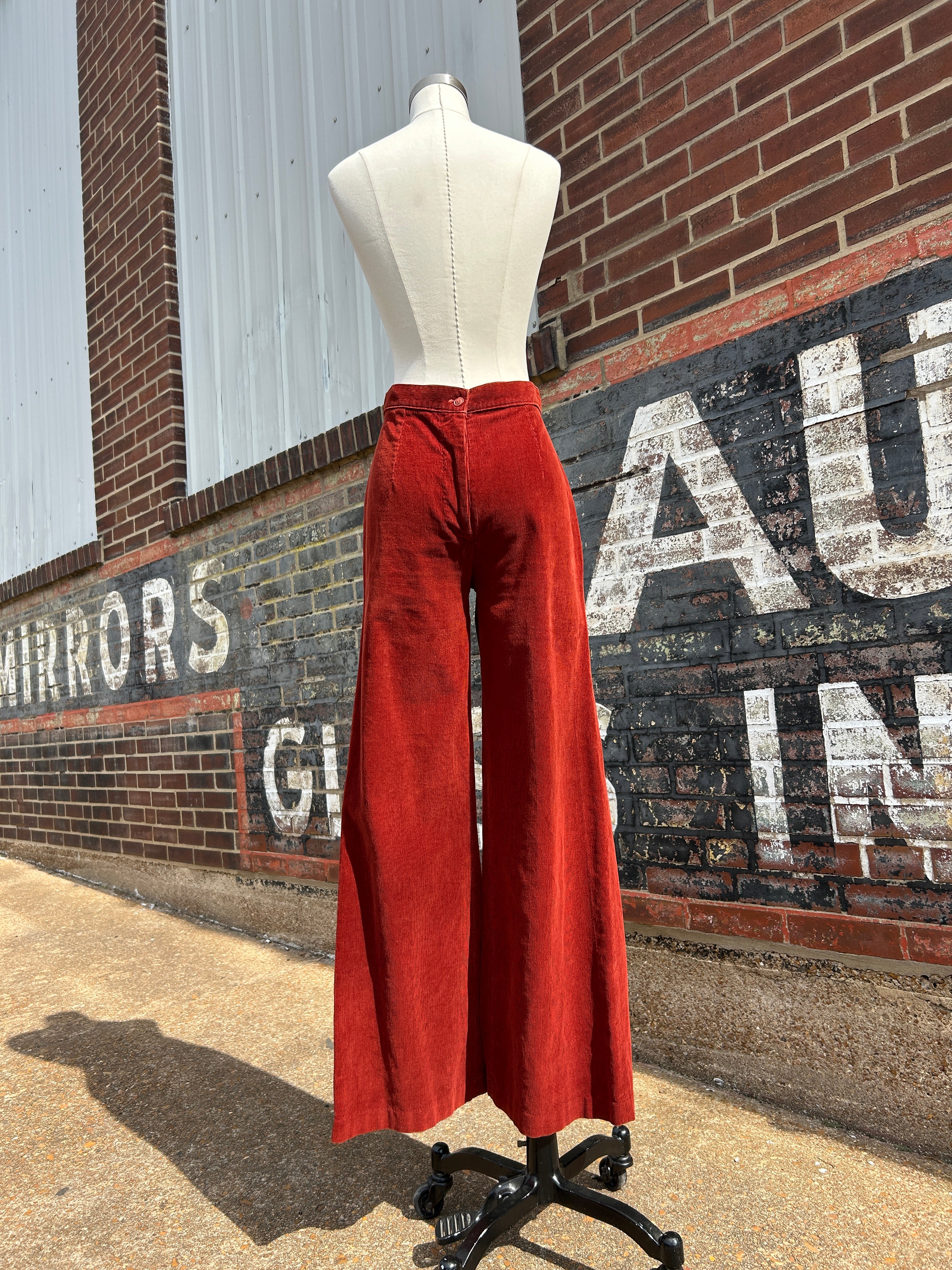 70’s Rust Corduroy Wide Leg Pants