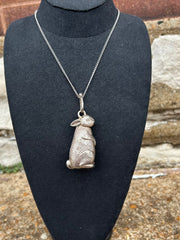 Early 1900’s Silver Bunny Rattle on Chain