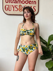 50’s Blue, Green, & Yellow Floral Bikini