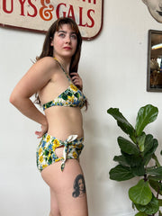 50’s Blue, Green, & Yellow Floral Bikini